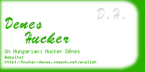 denes hucker business card